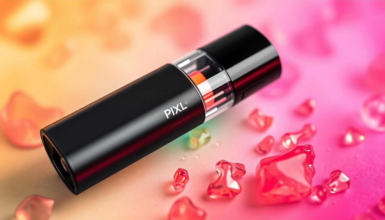 Close-up image of the Pixl 6000 disposable vape showcasing its sleek design and colorful flavors, emphasizing its convenience and usability for daily vapers.